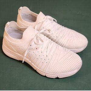 Ryka White knit & leather sneakers athleisure Activewear 8W
